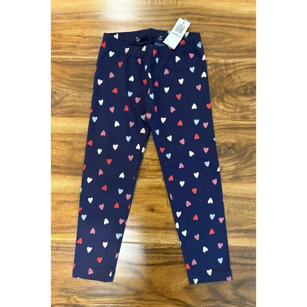 NWT Legging Bundle, Old Navy & Cat & Jack, Hearts & Light Pink, Size 3T